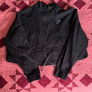 Cropped Gymshark Black Quarter-Zip